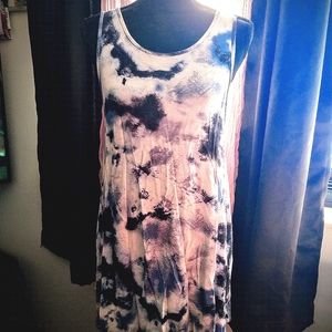 NWOT ONE CLOTHING size M blue tie dye short dress